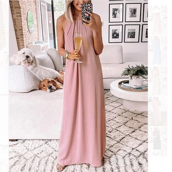 NWT! Pink Maxi Formal Dress - Picture 1 of 4